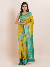 KAVVYA  YELLOW IKAT WEAVING SAREE